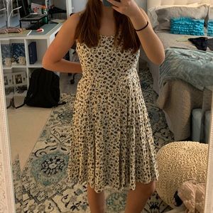 White floral midi sundress